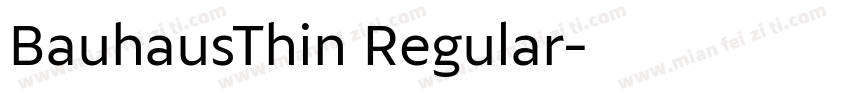 BauhausThin Regular字体转换
